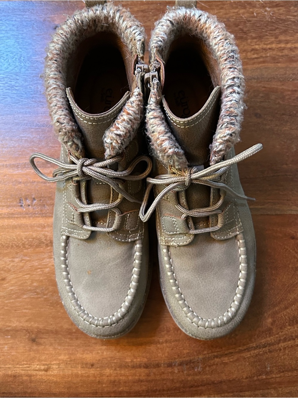 Outdoor Chic with EuroSoft by Sofft Taupe Ankle Boots, Size 8
